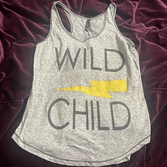 Hybrid Apparel Tops - Super cute tank top WILD CHILD on front & the bolt is sparkly! Sz M